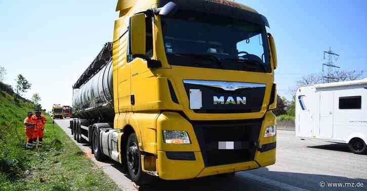 Ölspur von Mannheim bis Viernheim:  Lkw-Fahrer ignoriert Engstellen-Sperrung und reißt Tank auf