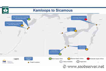 Expect delays: Summer Highway 1 projects from Kamloops to Alberta shared with regional district – Salmon Arm Observer - Salmon Arm Observer