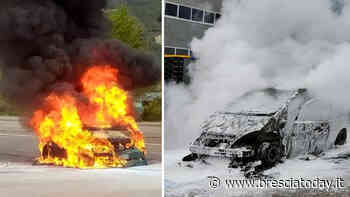 Auto in movimento avvolta dalle fiamme: attimi di terrore per il conducente - BresciaToday