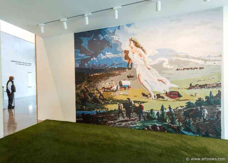 Why Artist Wendy Red Star Centered Indigenous People in Her Abstracted Revision of the Iconic Manifest Destiny Painting ‘American Progress’