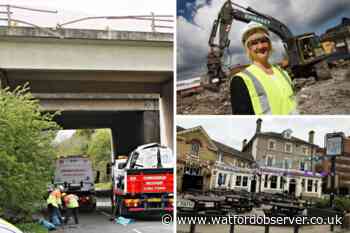 Driver had minor injuries after 40ft drop from M1 near Watford