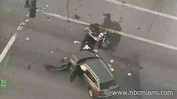 Miami-Dade Motorcycle Officer Injured After Being Involved in Crash