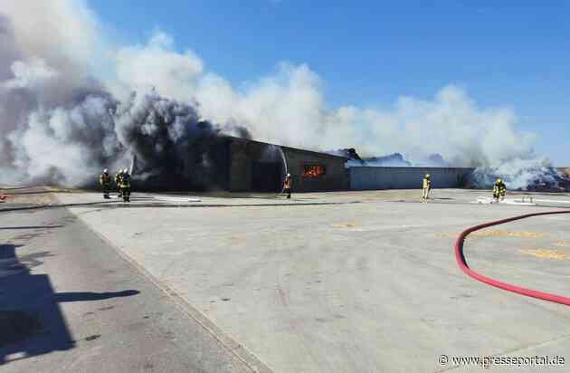 POL-NB: Brand von Strohballen und einer Lagerhalle in Behrenwalde, Landkreis Vorpommern - Rügen