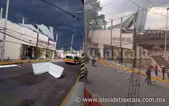 Ráfagas de viento tira techado en Xopantla y espectacular en Apizaco - El Sol de Tlaxcala