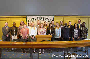 Gamma Sigma Delta distributes awards, initiates new members - College of Agriculture and Life Sciences