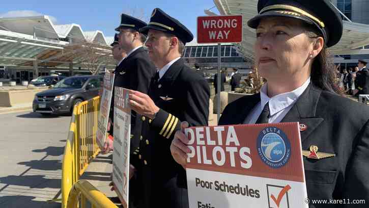 Delta pilots protest 'fatiguing' schedules during pandemic - KARE11.com