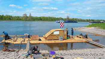 Flößer aus Schiltach - Floß wird für Fahrt auf dem Rhein zusammengebaut - Schwarzwälder Bote