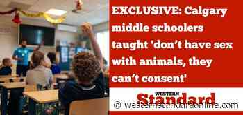 EXCLUSIVE: Calgary middle schoolers taught 'don't have sex with animals, they can't consent' - Western Standard
