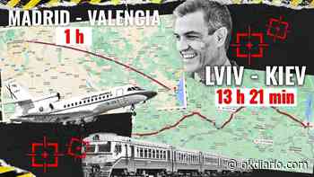 Sánchez viajó en tren por una Ucrania en guerra pero en España prefiere el Falcon al AVE «por seguridad» - Okdiario