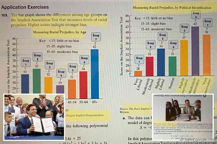 Banned, 'problematic' Florida math textbooks include racial-bias graph - New York Post