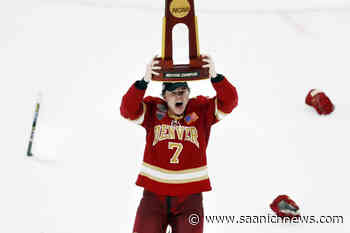 Islander helps team clinch record-tying 9th US college hockey championship – Saanich News - Saanich News