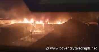 Watch as severe blaze tears through garages and garden sheds in Coventry - Coventry Live