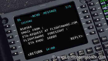 Collins Aerospace and FlightAware deliver new Foresight ETAs to the cockpit via Datalink - Collins Aerospace