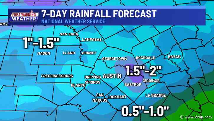Widespread heavy rain Monday following a warm, windy weekend