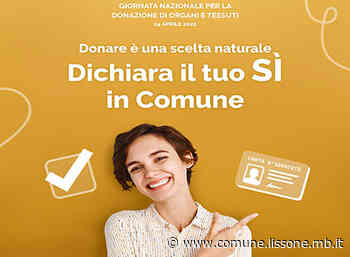 campagna unSìinComune - Giornata Nazionale della donazione di organi e tessuti 2022 - Comune di Lissone