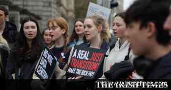 Secondary school students call for free and green public transport to mark Earth Day - The Irish Times
