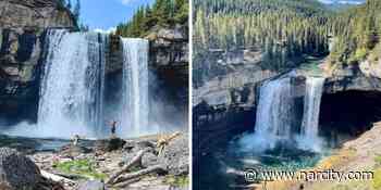 Alberta's Biggest Waterfall Is Hidden In A Forest & It's Worth The Journey To Get There - Narcity Canada