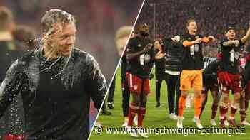 "Weißbierdusche war recht kalt" - Nagelsmann friert nach erstem Meistertitel
