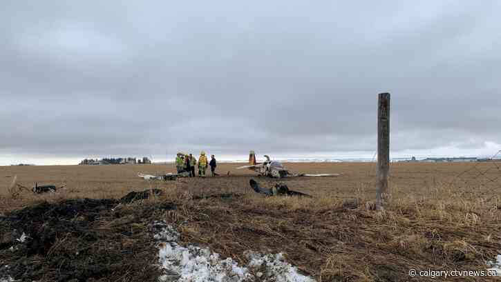 TSB investigators work to determine cause of plane crash west of Calgary