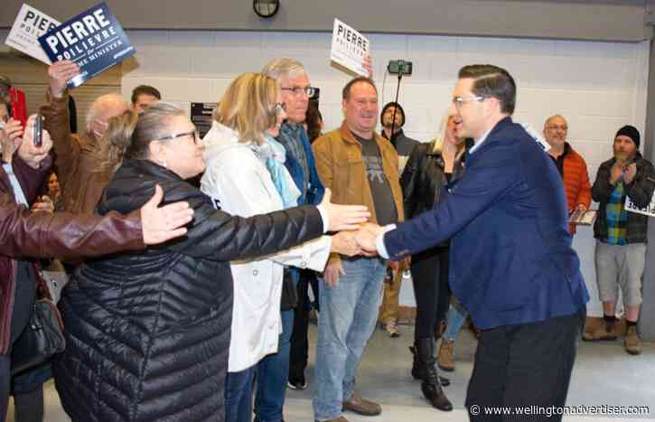 Conservative leadership candidate Pierre Poilievre draws a crowd in Fergus - Wellington Advertiser