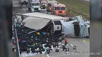 Hwy. 416 reopens in Ottawa after milk truck crash on Saturday | CTV News - CTV News Ottawa