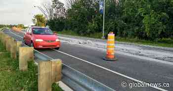 New median strip aims to make Sainte-Anne-de-Bellevue road safer for motorists - Global News