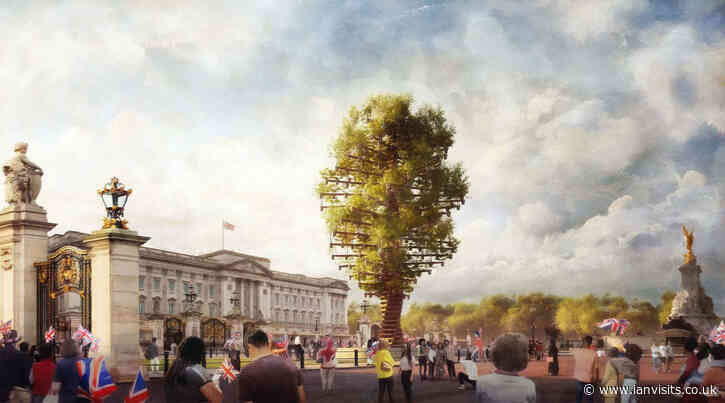 A big tree made from little trees for the Platinum Jubilee