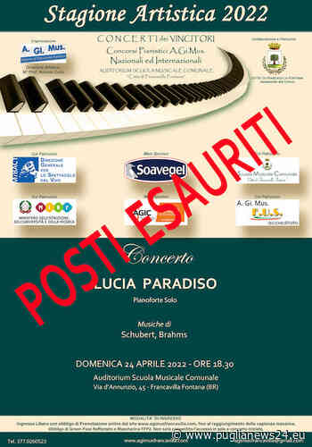 Francavilla Fontana, il 24 aprile concerto di Lucia Paradiso - Puglia News 24