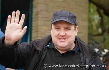 Rivington: Bolton comic Peter Kay makes rare public appearance to launch 'Wheelyboat'