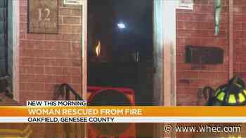 Oakfield woman rescued from house fire
