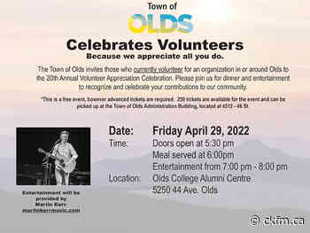 Town Of Olds – Volunteer Appreciation Week April 25-29 - ckfm.ca