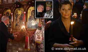 Scott and Jenny Morrison attend candlelit midnight mass - where the PM attempts to speak Greek - Daily Mail