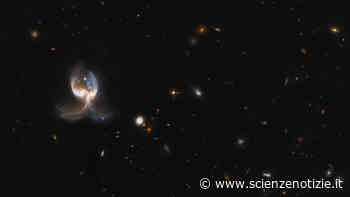 Il telescopio spaziale Hubble cattura un' 'ala d'angelo' formata dalla fusione di 2 galassie » Scienze Notizie - Scienzenotizie.it
