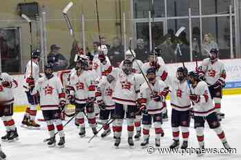 Parksville, Qualicum Beach mayors receive flags, hockey jerseys from North Saanich - Parksville-Qualicum Beach News