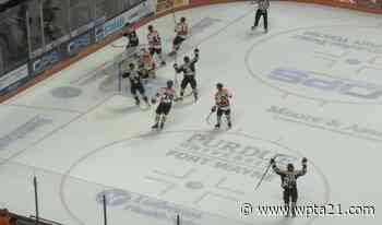 Komets trail Wheeling two games to none in round one of the playoffs after falling on Saturday night - WPTA 21