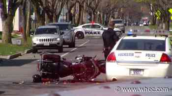 Motorcycle crash on North and Alphonse Street