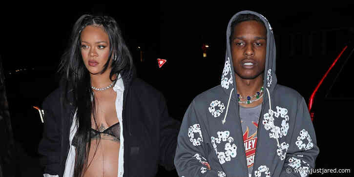 Rihanna & A$AP Rocky Head to a Baby Shower Dinner