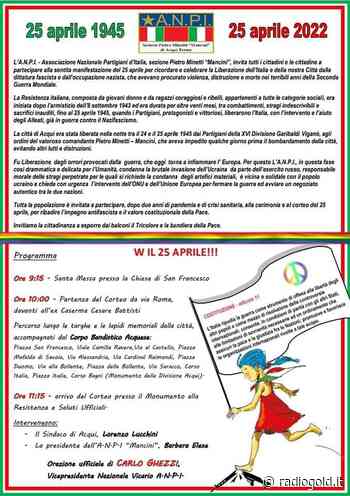 25 Aprile: il programma delle celebrazioni ad Acqui Terme - Radio Gold