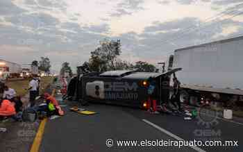 Choque entre camioneta de personal y tolva deja 7 lesionados en Abasolo - El Sol de Irapuato