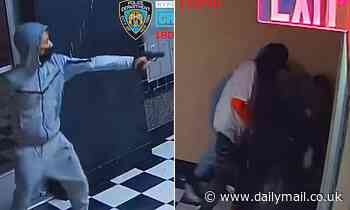 Shocking video shows food deliveryman being brutally beaten and robbed at gunpoint in New York City - Daily Mail