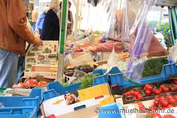 Händler*innen auf dem Mülheimer Wochenmarkt