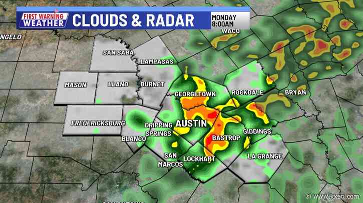 Widespread rain today, heavy downpours possible