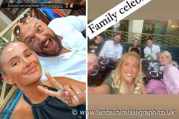 Morecambe: Tyson Fury enjoys celebrates with Love Island's Molly Mae and Tommy