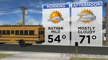 Maryland Weather: Cloudy And Mild – CBS Baltimore - CBS Baltimore