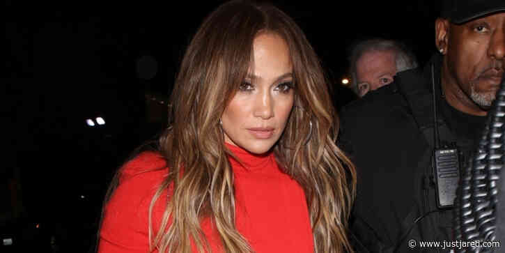Jennifer Lopez Steps Out in Red Hot Dress After Emma Hernan's Claims About Her Fiance Ben Affleck
