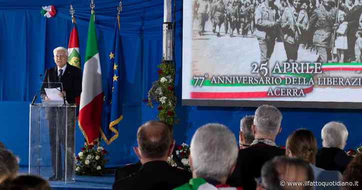 25 aprile, Mattarella: “Dopo l’invasione dell’Ucraina ho pensato a Bella ciao. Resistenza è opporsi all’invasore, con armi o senza”