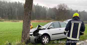 Mitwitz: 78-Jähriger kracht frontal gegen Baum - Fahrer muss ins Krankenhaus