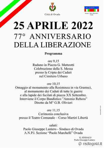 25 Aprile: il programma delle celebrazioni a Ovada - Radio Gold