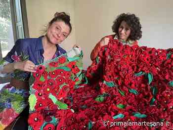 Un'opera collettiva di mille papaveri per la Festa della Liberazione - Prima la Martesana