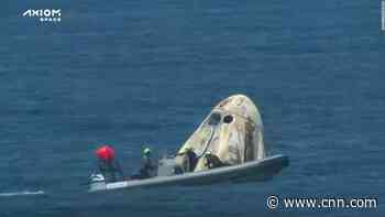 All-private SpaceX astronaut mission splashes down after a week of delays